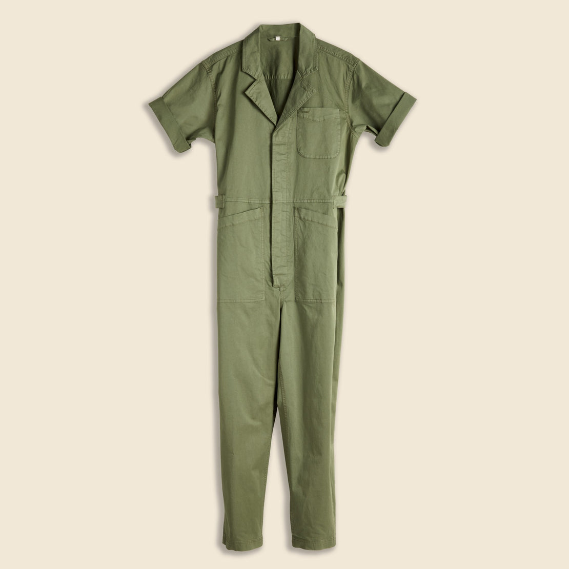 Alex Mill Short Sleeve Jumpsuit - Faded Olive