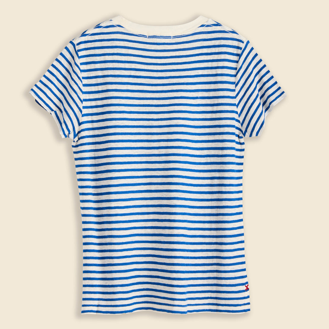 Prospect Linen Tee in Stripe - Blue/White Stripe - Alex Mill - STAG Provisions - W - Tops - S/S Tee