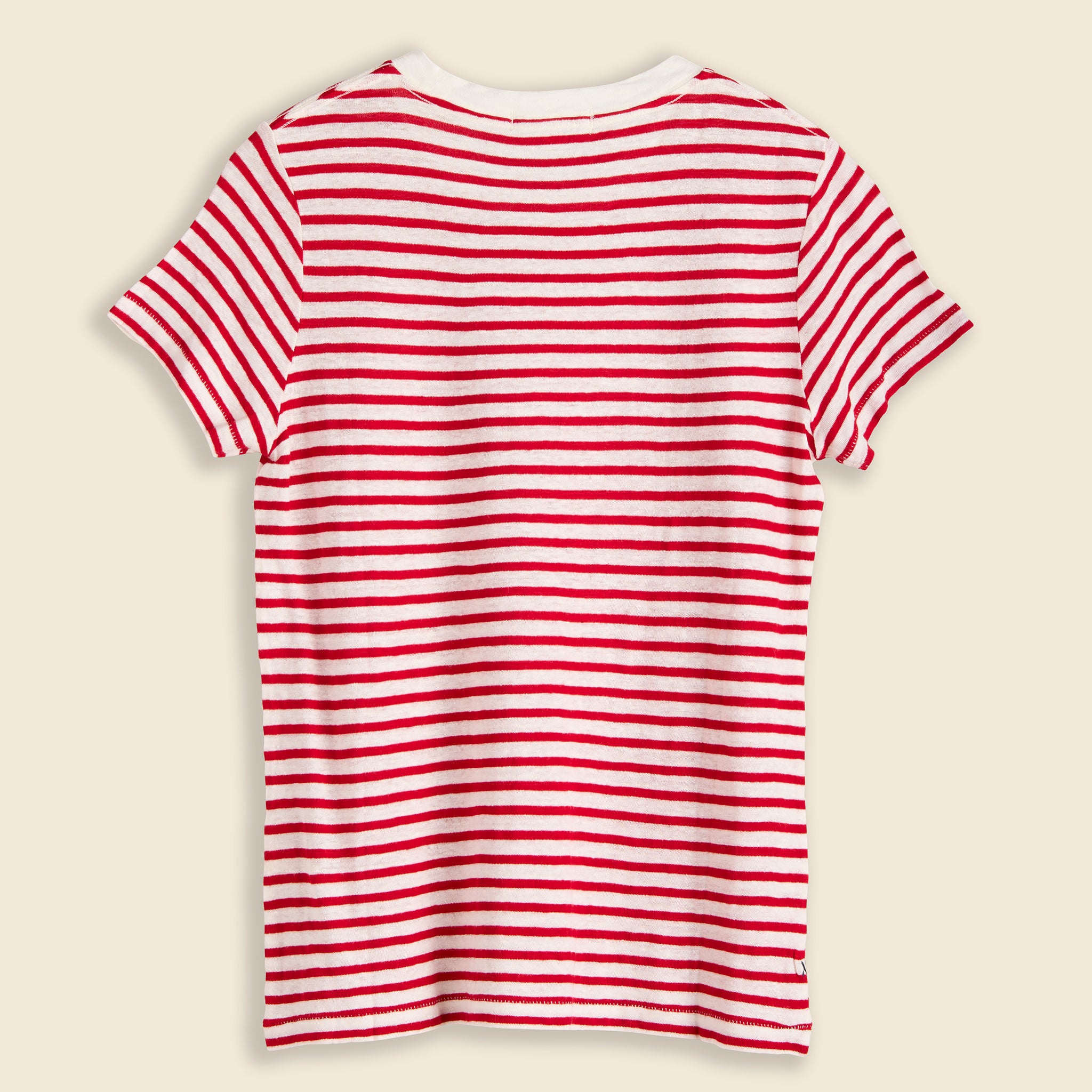 
                          Prospect Linen Tee in Stripe - Red/White Stripe - Alex Mill - STAG Provisions - W - Tops - S/S Tee
                        