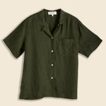 Maddie Camp Shirt in Linen - Pine Needle - Alex Mill - STAG Provisions - W - Tops - S/S Woven