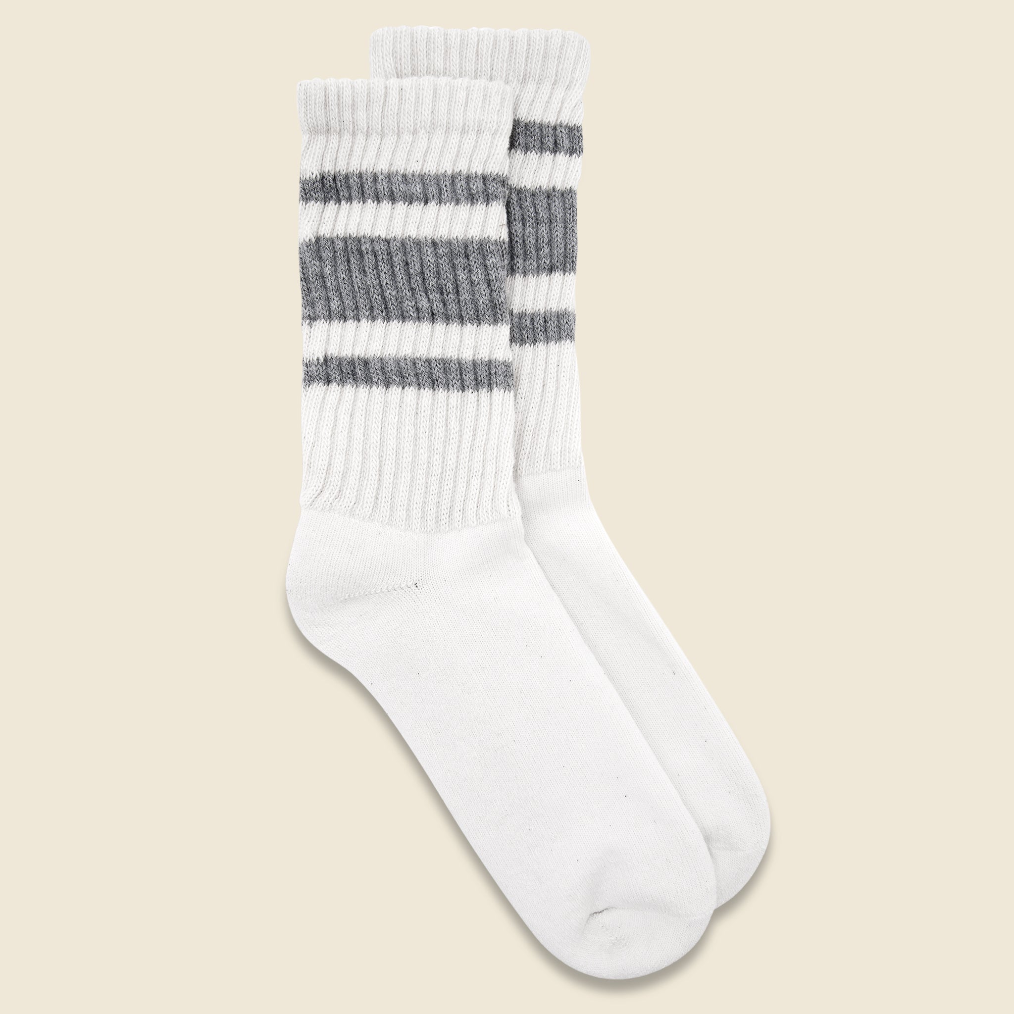 Retro Mono Stripe Crew Sock - Grey - American Trench - STAG Provisions - Accessories - Socks