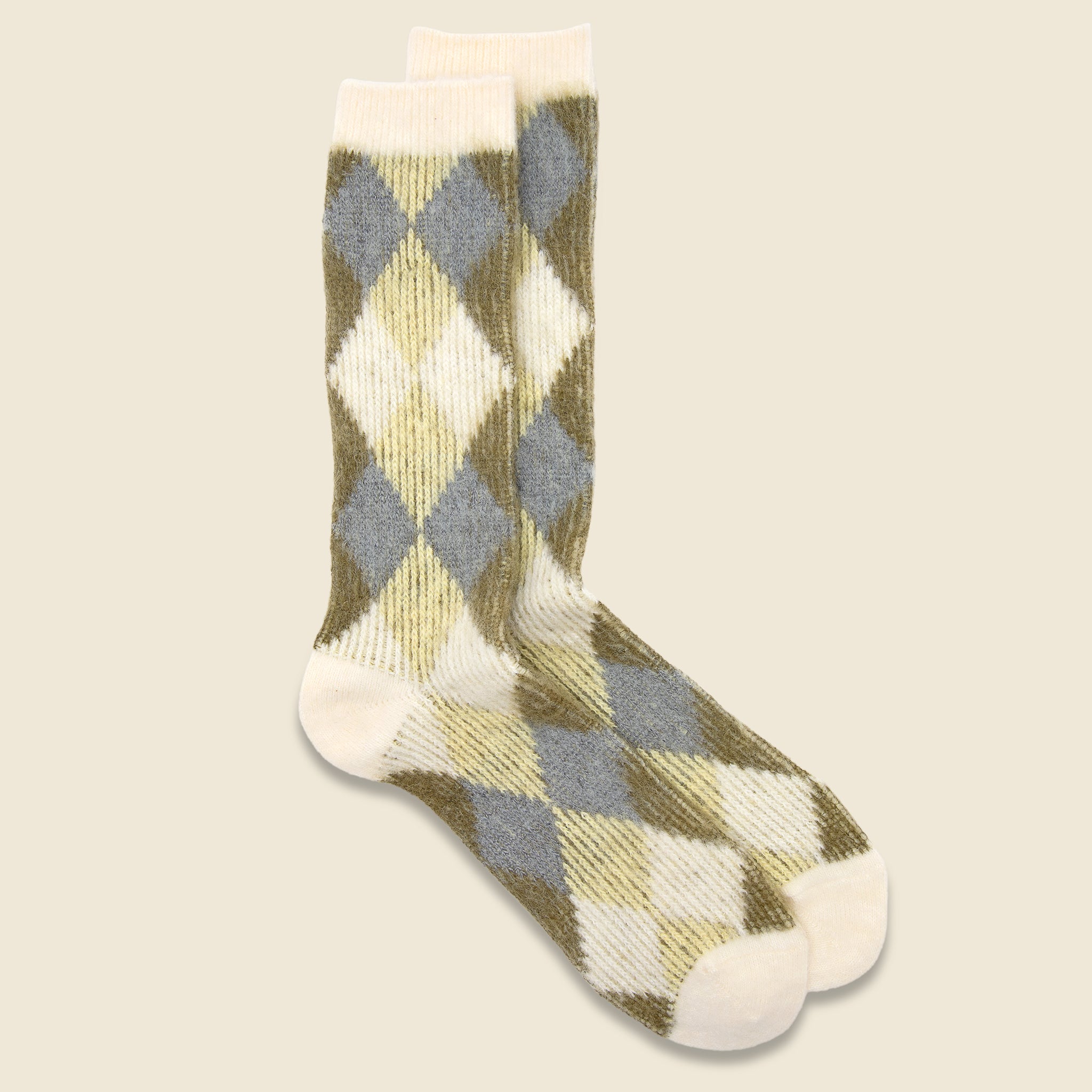 Napping JQ Crew Sock - Ivory - Anonymous Ism - STAG Provisions - Accessories - Socks