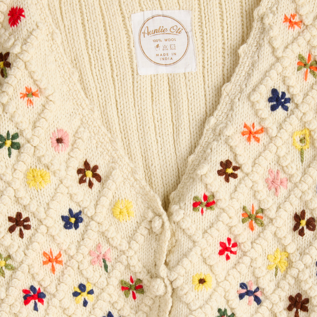 Embroidered Vest - Cream - Auntie Oti - STAG Provisions - W - Tops - Sweater