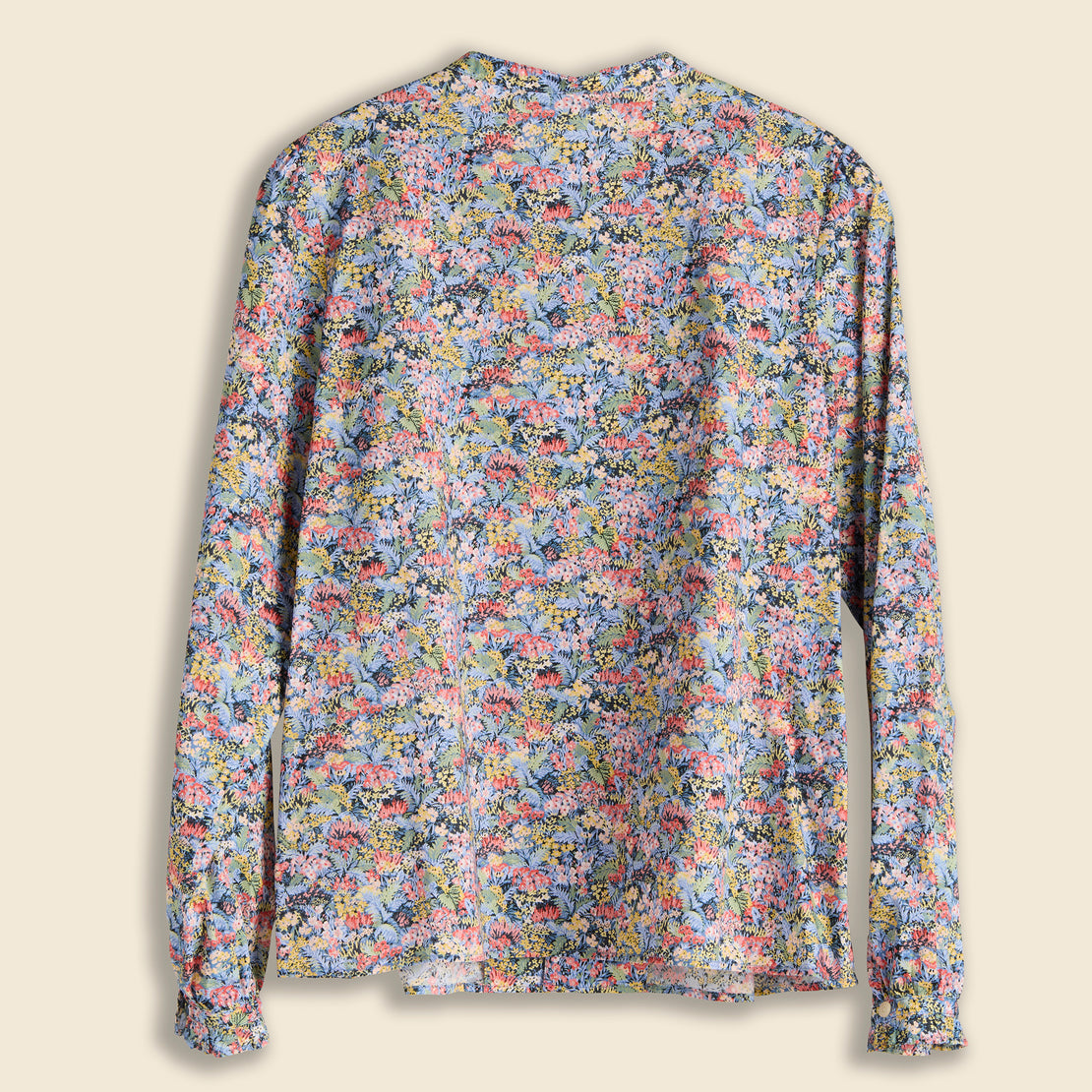 Libby Floral Collar Blouse - Red Multi