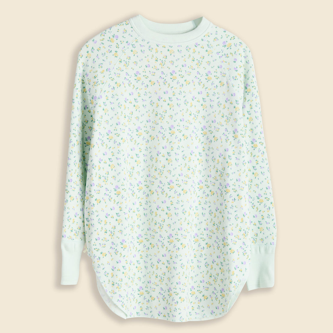 Floral Thermal L/S - Mint Green