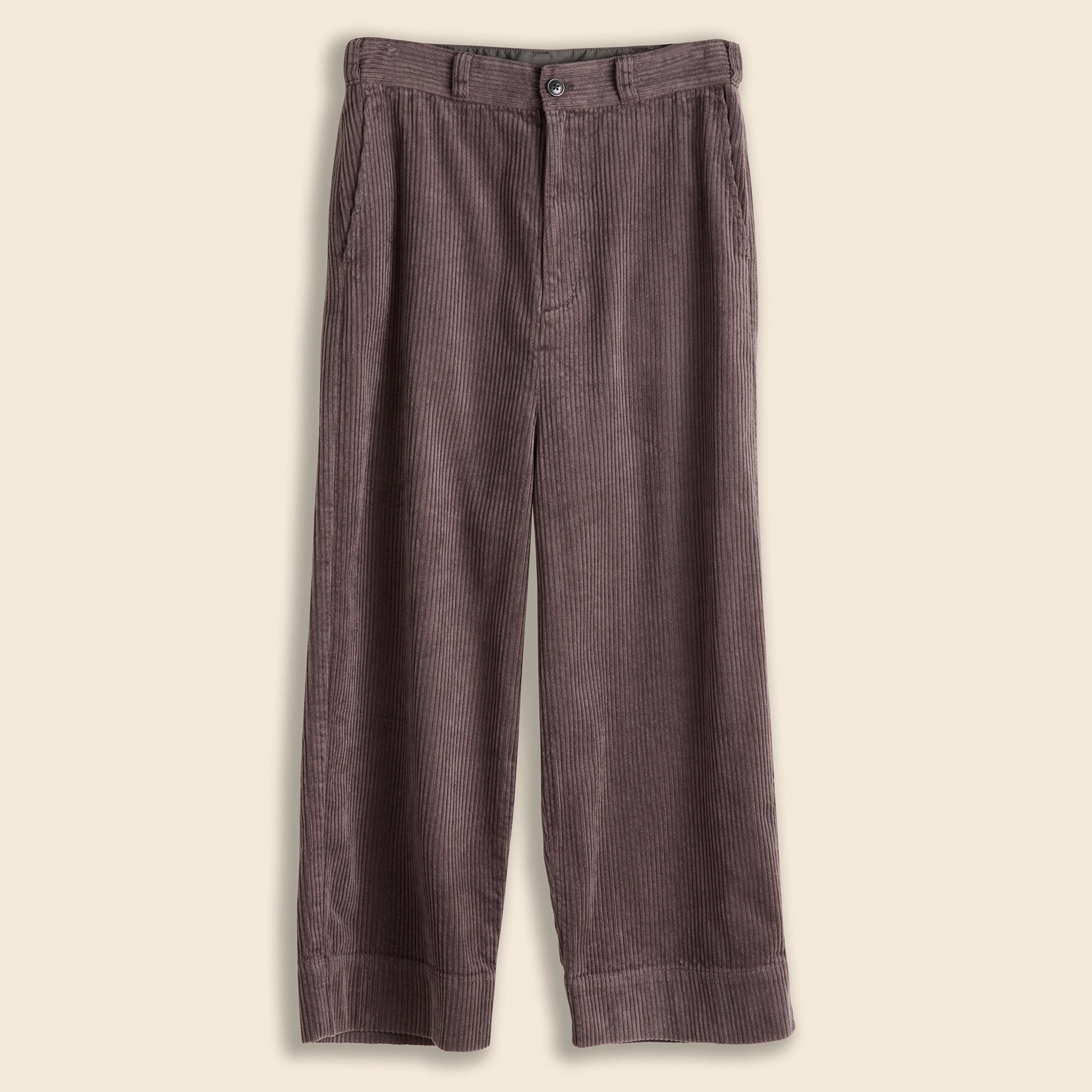 5 Wale Cropped Corduroy Pant - Charcoal - BEAMS BOY - STAG Provisions - W - Pants - Twill