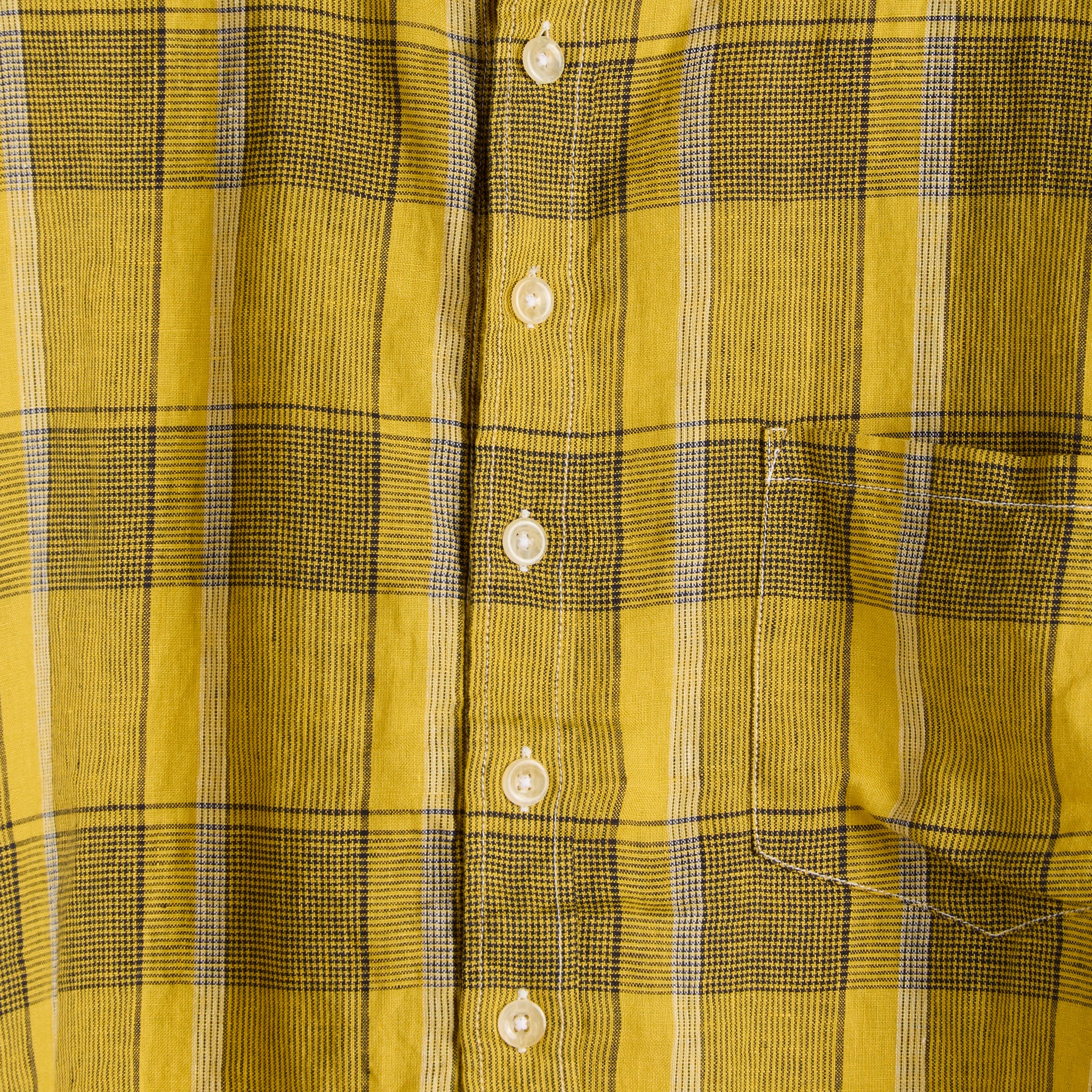 
                          Oversized Linen Check S/S Shirt - Yellow - BEAMS BOY - STAG Provisions - W - Tops - S/S Woven
                        