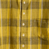 Oversized Linen Check S/S Shirt - Yellow - BEAMS BOY - STAG Provisions - W - Tops - S/S Woven