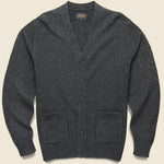 Elbow Patch Cardigan - Charcoal - BEAMS+ - STAG Provisions - Tops - Sweater