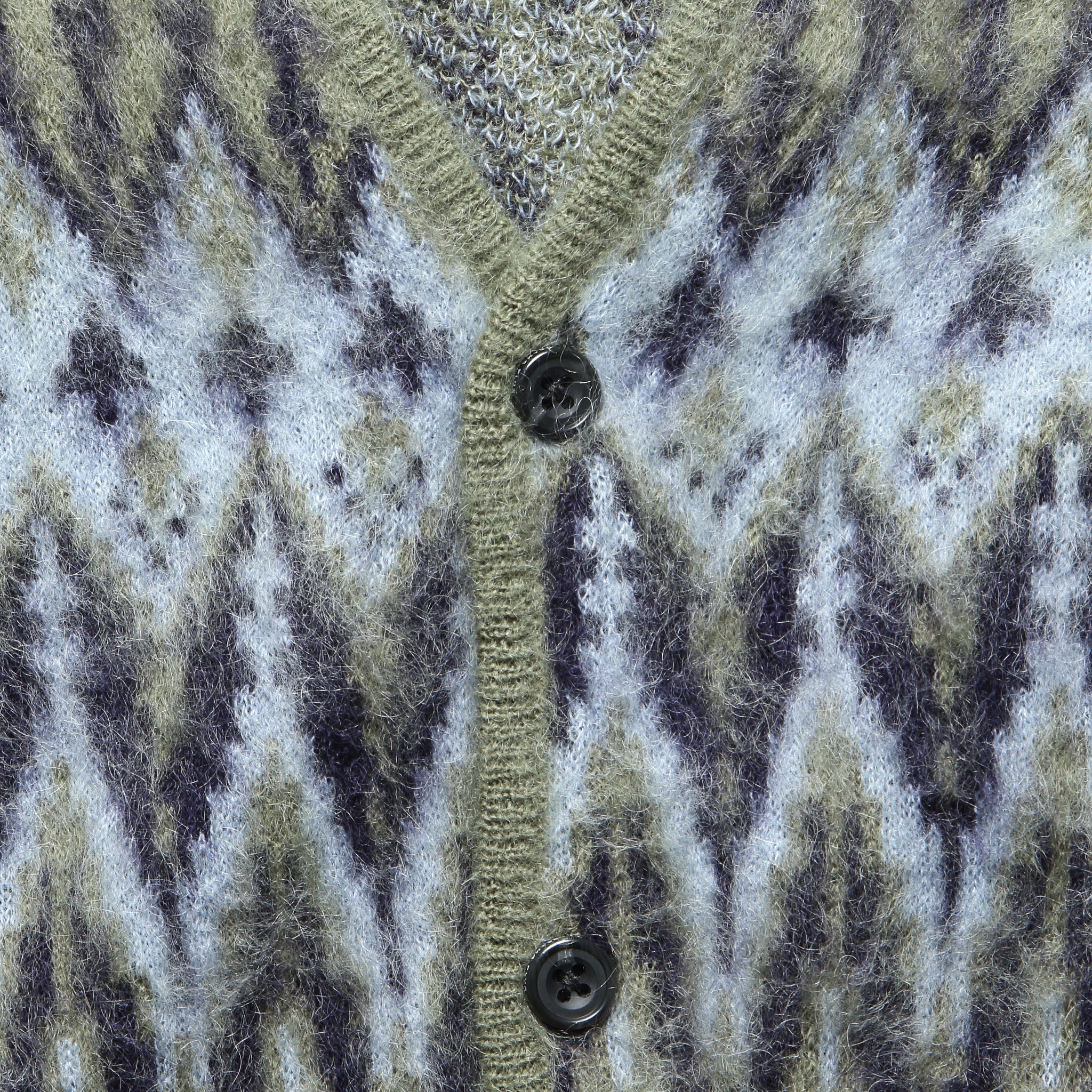 
                          Jacquard Chevron Cardigan - Green
                        