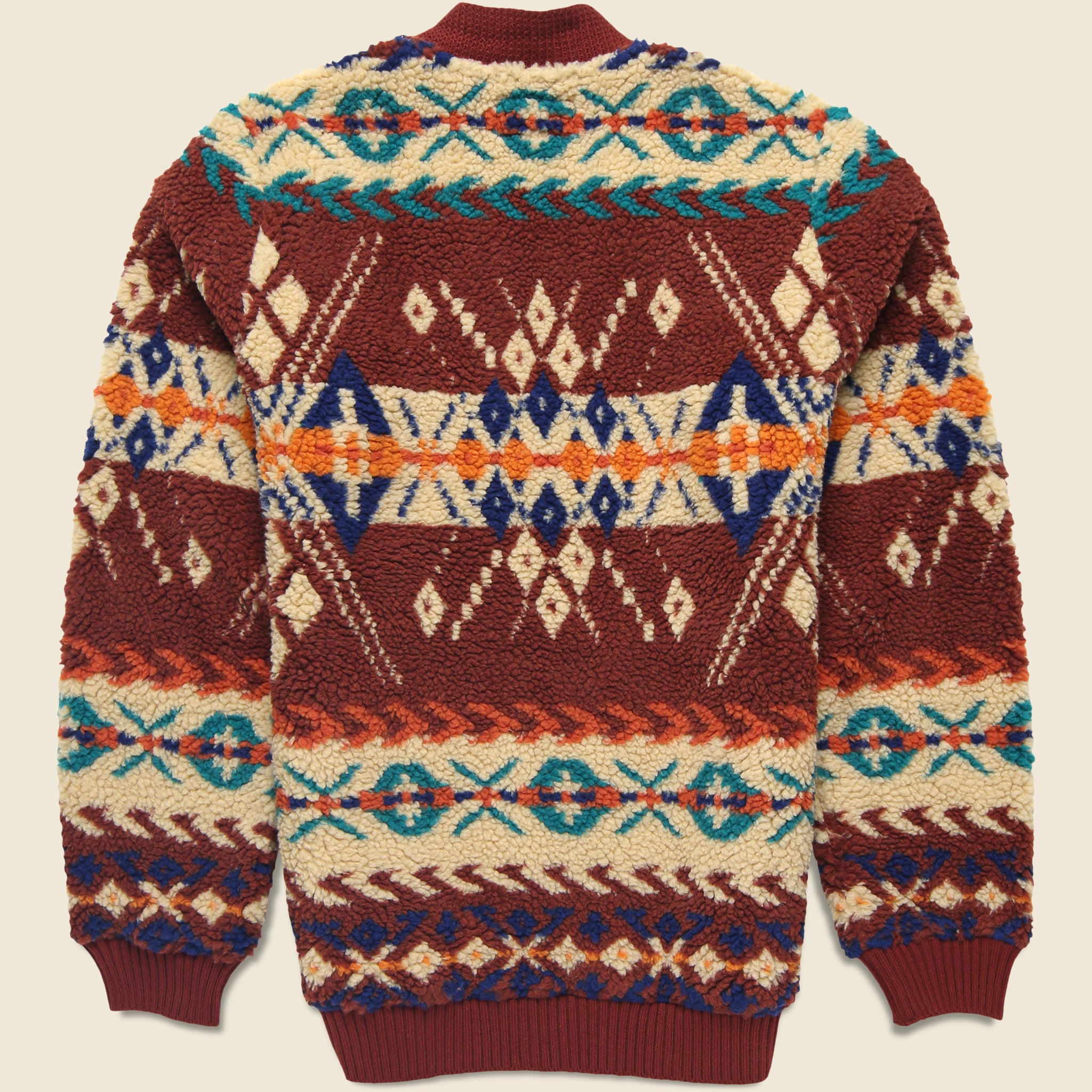 
                          Boa Jacquard Cardigan - Brown
                        