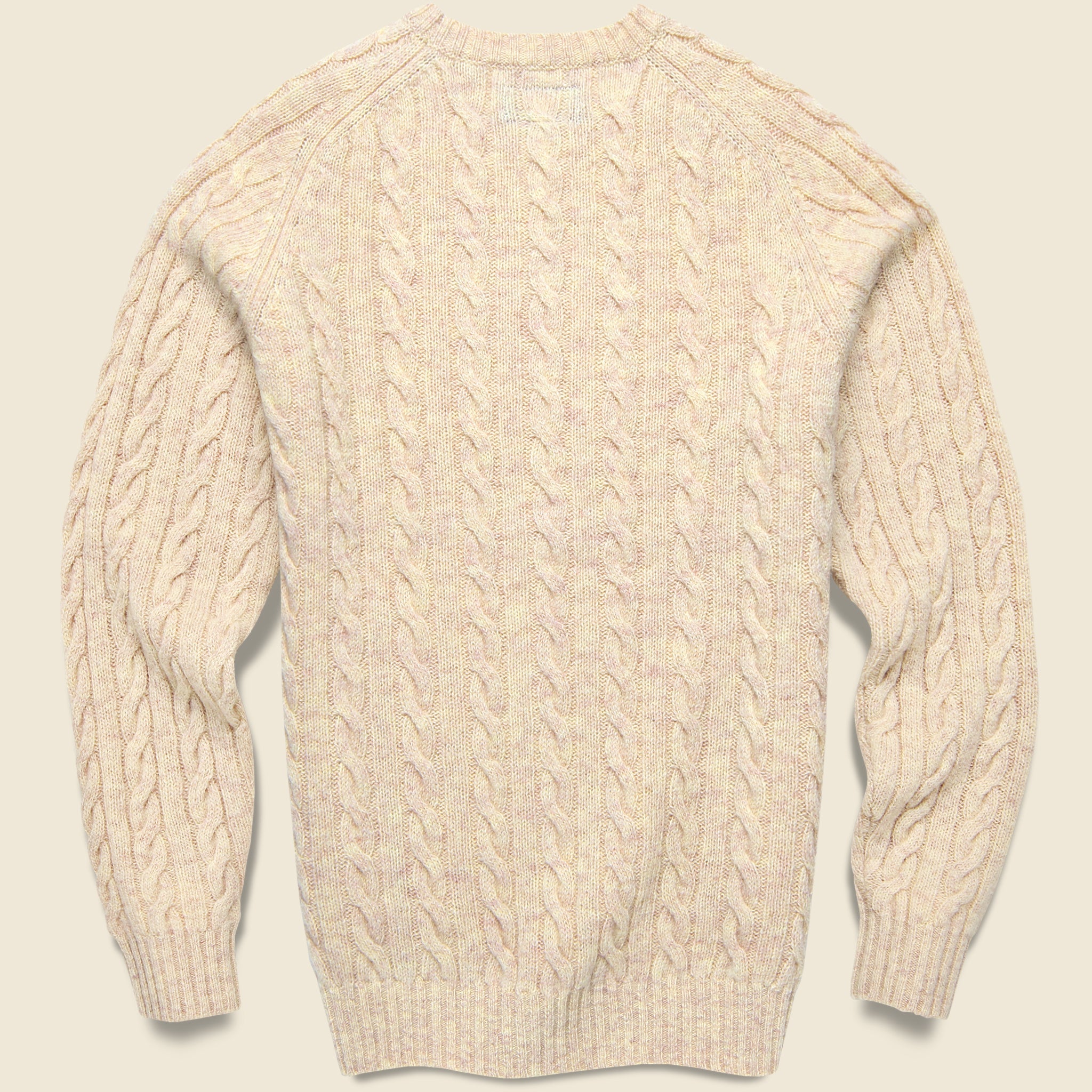 
                          Cable Crewneck Sweater - Beige - BEAMS+ - STAG Provisions - Tops - Sweater
                        