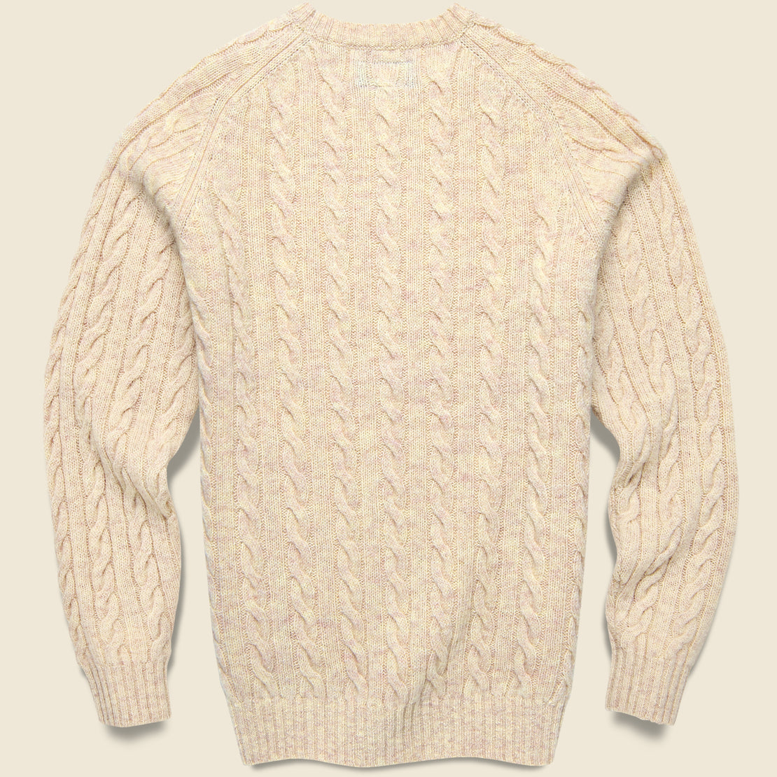 Cable Crewneck Sweater - Beige - BEAMS+ - STAG Provisions - Tops - Sweater