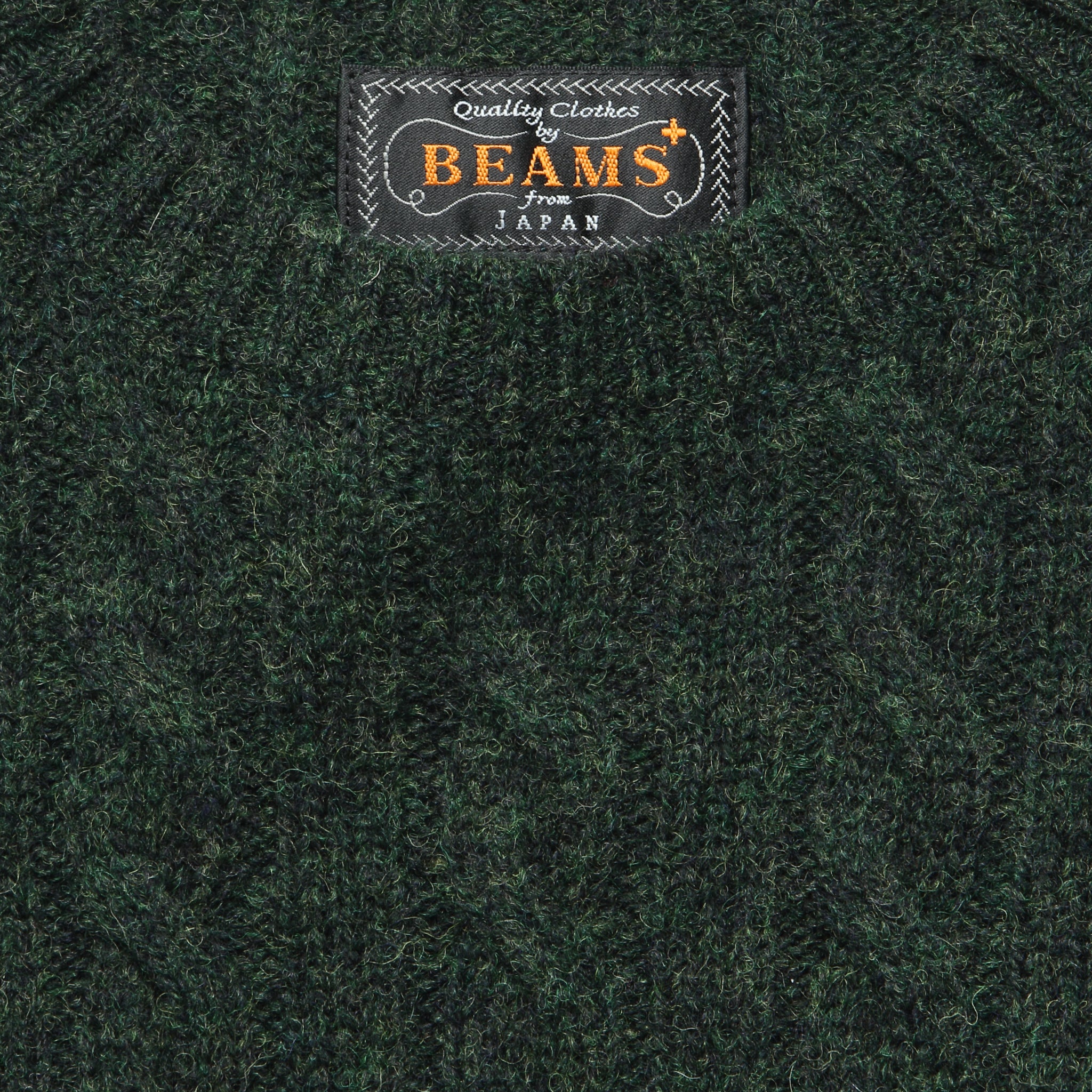 
                          Cable Crewneck Sweater - Green - BEAMS+ - STAG Provisions - Tops - Sweater
                        