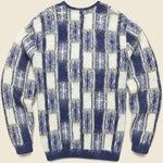 Double Jacquard Check Pattern Cardigan - Navy - BEAMS+ - STAG Provisions - Tops - Sweater