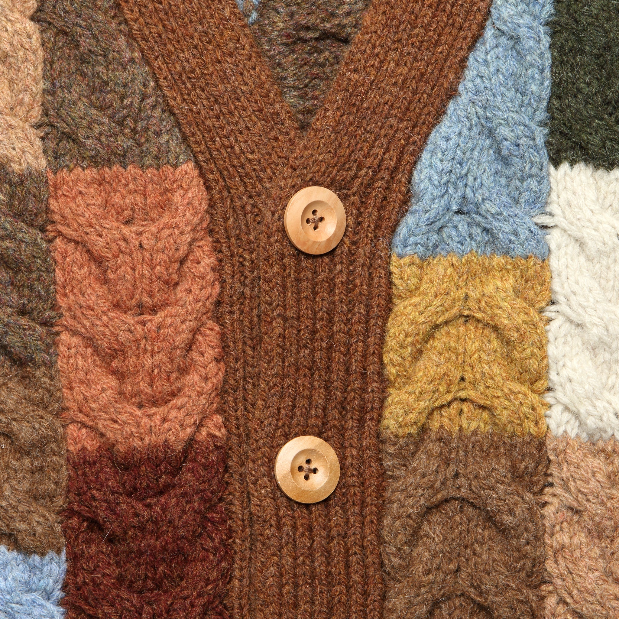 
                          Hand-Knit Cable Cardigan - Cable/Multi/Brown - BEAMS+ - STAG Provisions - Tops - Sweater
                        