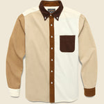 Corduroy Panel Shirt - Brown - BEAMS+ - STAG Provisions - Tops - L/S Woven - Corduroy