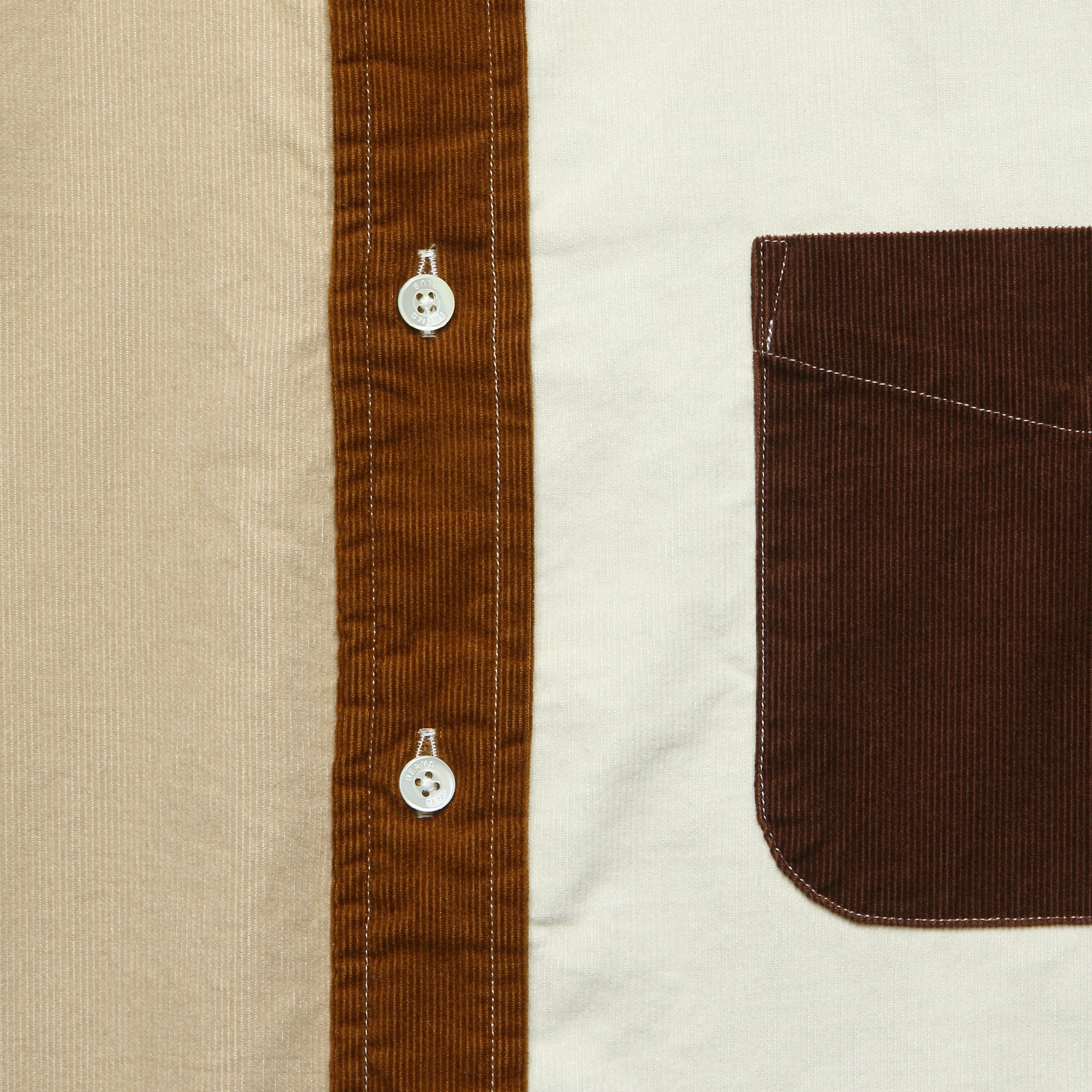 
                          Corduroy Panel Shirt - Brown - BEAMS+ - STAG Provisions - Tops - L/S Woven - Corduroy
                        