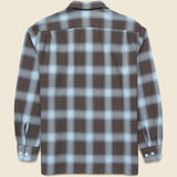 Open Collar Ombre Plaid Shirt - Brown - BEAMS+ - STAG Provisions - Tops - L/S Woven - Plaid