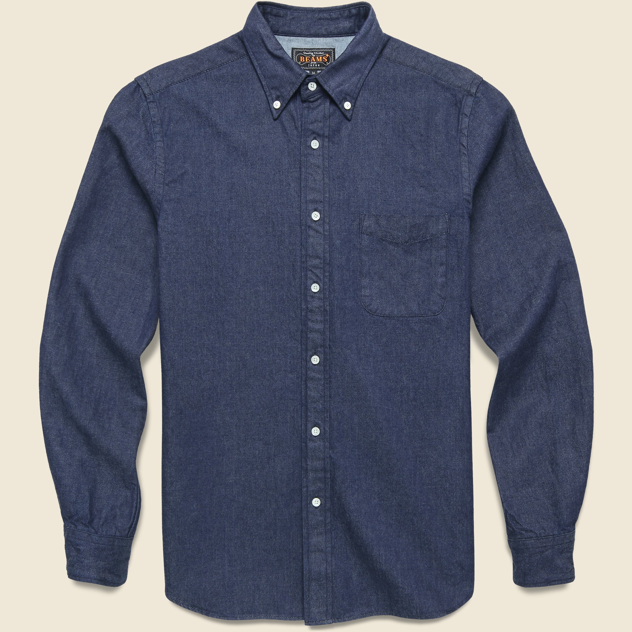 Denim Shirt - Dark Indigo - BEAMS+ - STAG Provisions - Tops - L/S Woven - Solid