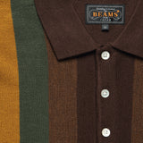 Knit Stripe Polo - Brown - BEAMS+ - STAG Provisions - Tops - Sweater