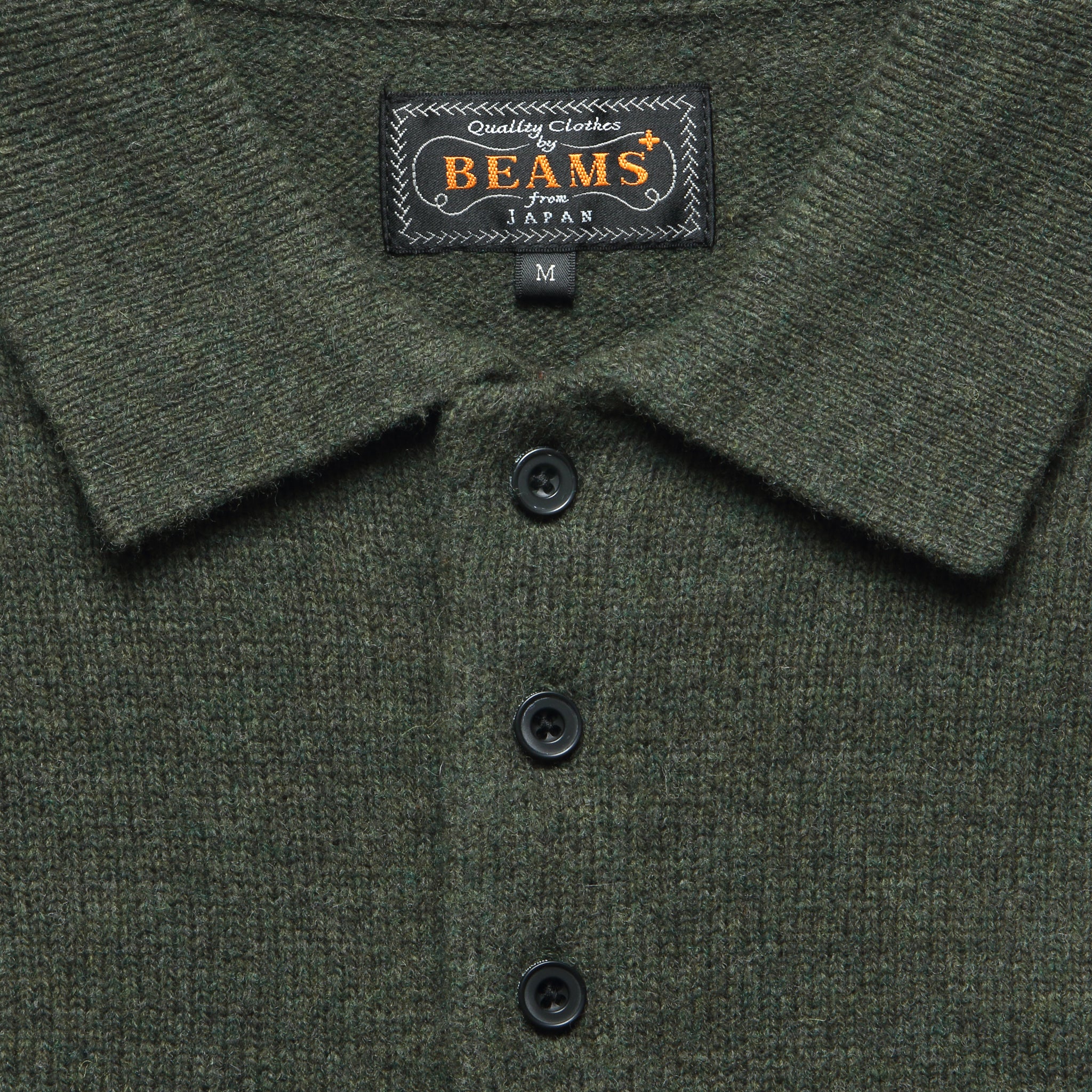 
                          Knit Polo - Green - BEAMS+ - STAG Provisions - Tops - Sweater
                        