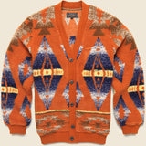 Boa Jacquard Cardigan - Orange - BEAMS+ - STAG Provisions - Tops - Sweater