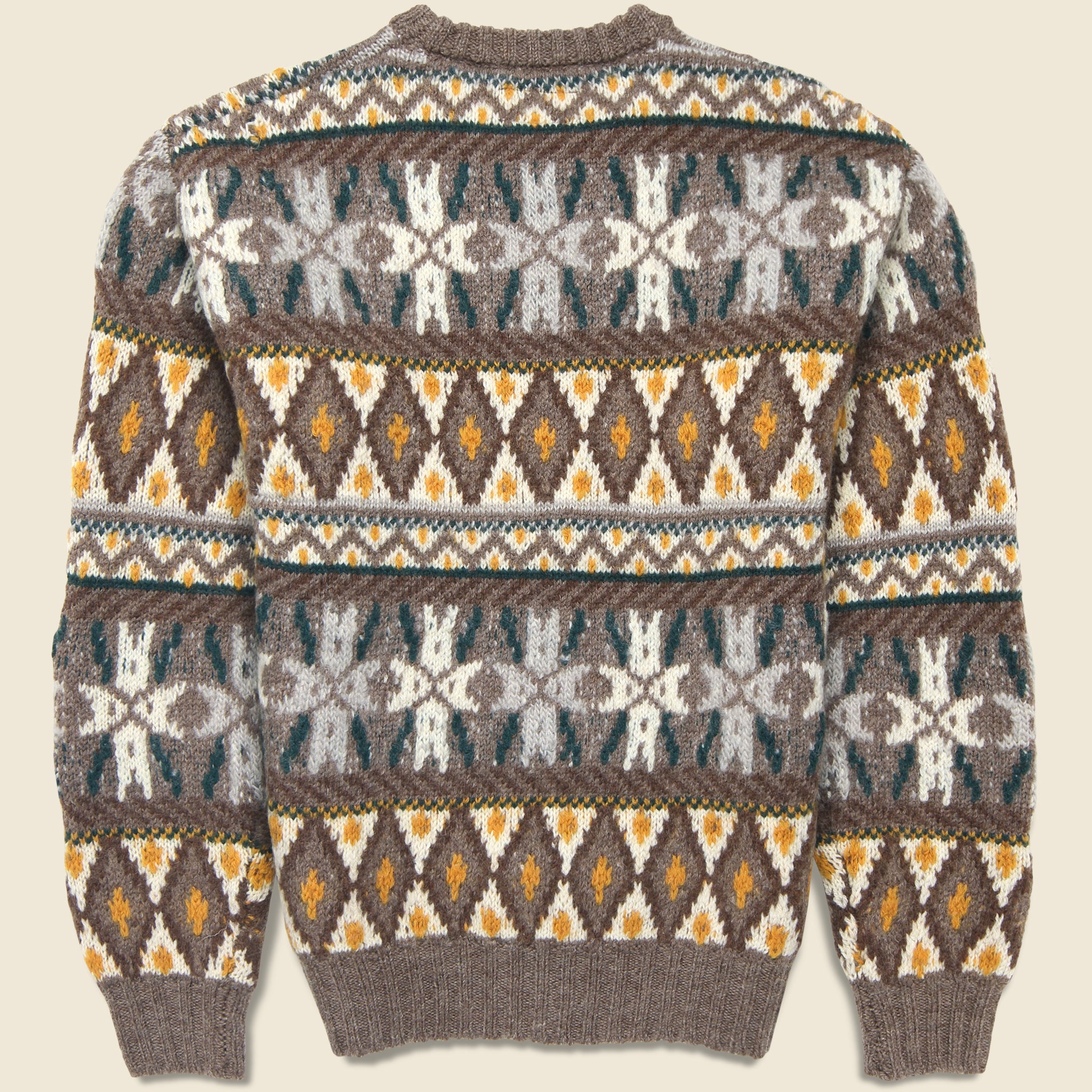
                          Fair Isle Crew Sweater - Brown
                        