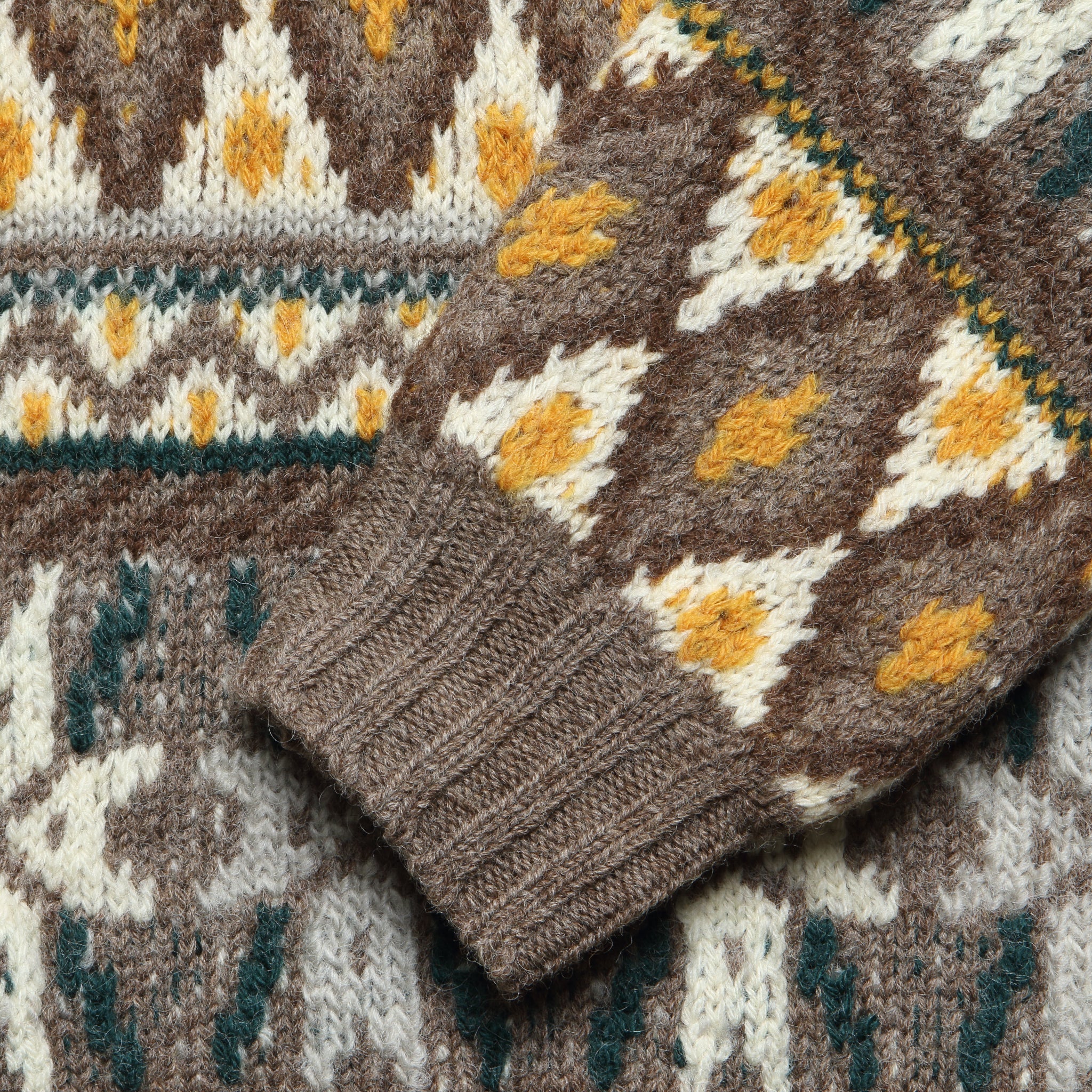 
                          Fair Isle Crew Sweater - Brown
                        