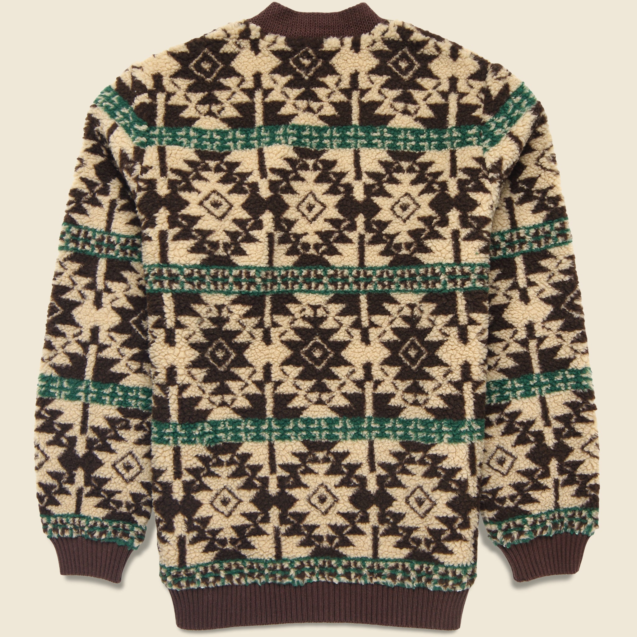 
                          Boa Jacquard Cardigan - Brown
                        