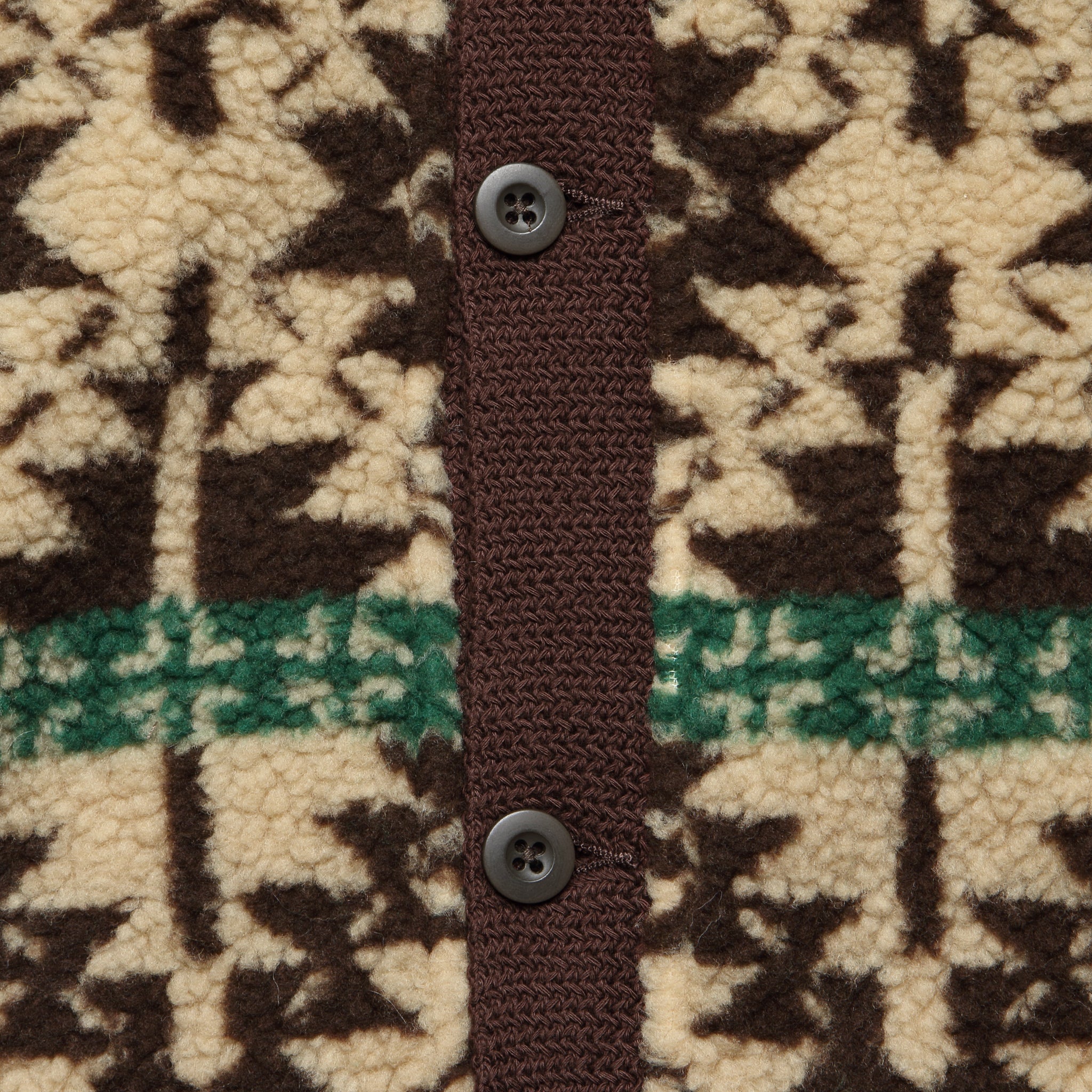 
                          Boa Jacquard Cardigan - Brown
                        