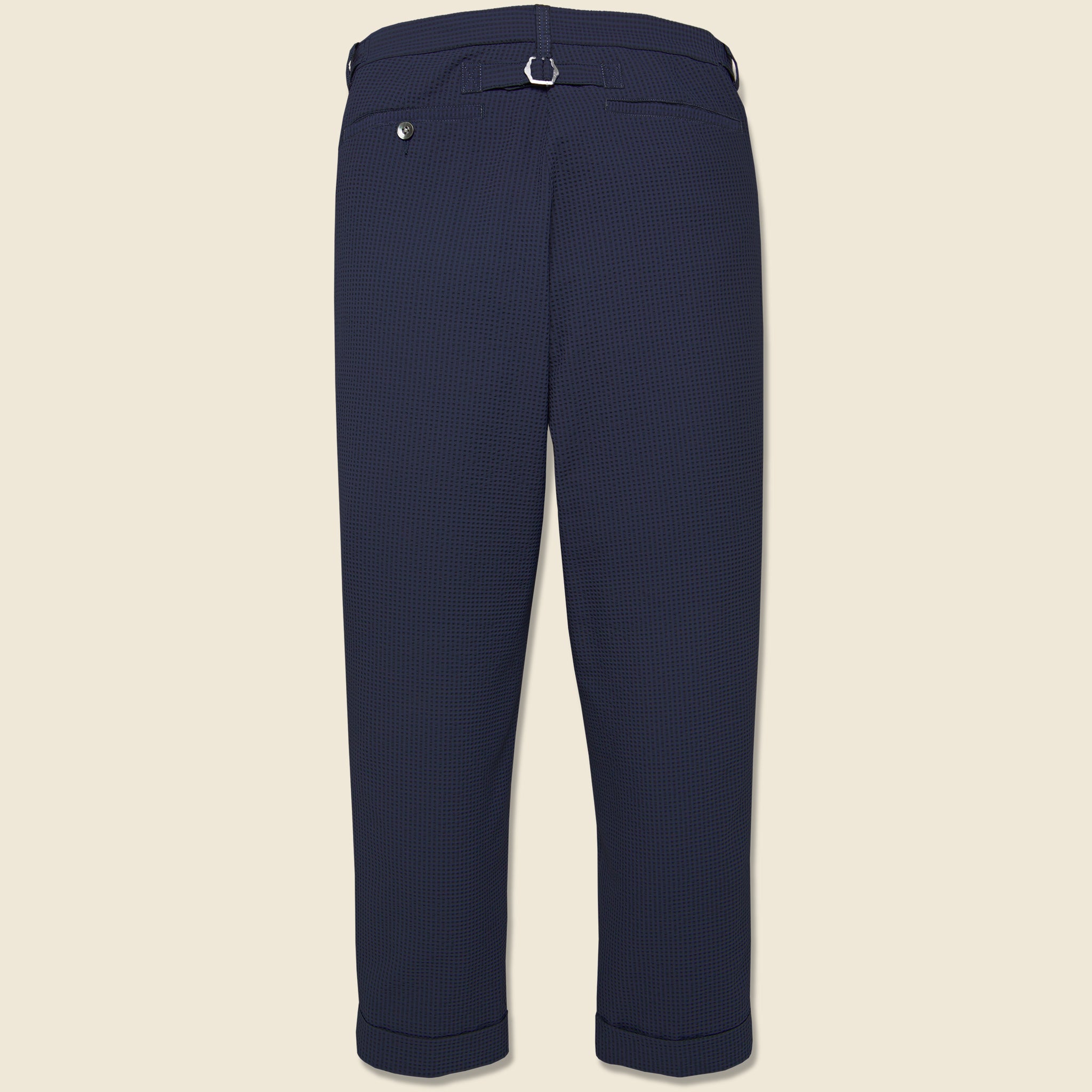 
                          IVY Ankle-Cut Seersucker Trousers - Navy - BEAMS+ - STAG Provisions - Suiting - Suit Pant
                        