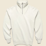 Half-Zip Sweatshirt - White - BEAMS+ - STAG Provisions - Tops - Fleece / Sweatshirt