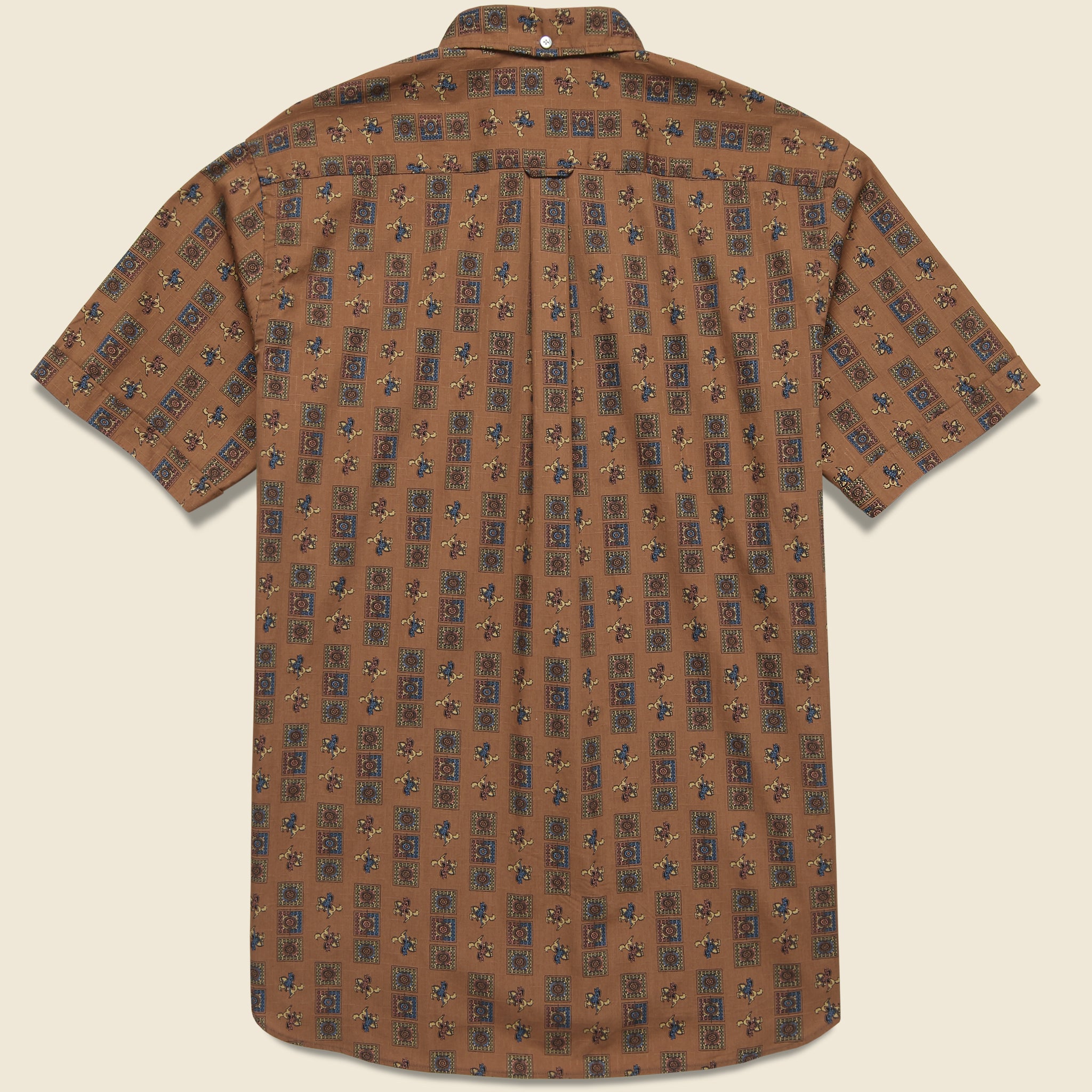 
                          Pullover Short Sleeve Dobby Print Shirt - Brown - BEAMS+ - STAG Provisions - Tops - S/S Woven - Other Pattern
                        