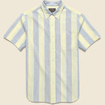 Short Sleeve Shadow Stripe - Light Blue/Yellow - BEAMS+ - STAG Provisions - Tops - S/S Woven - Stripe