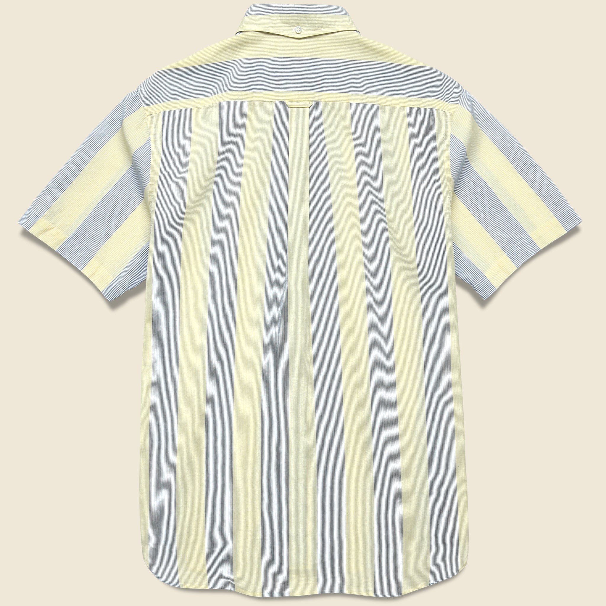 
                          Short Sleeve Shadow Stripe - Light Blue/Yellow - BEAMS+ - STAG Provisions - Tops - S/S Woven - Stripe
                        