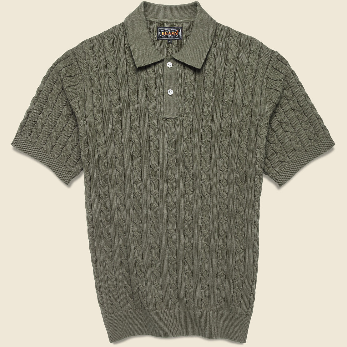 トップス tightbooth STRIPE KNIT POLO OLIVE XL STRIPE KNIT OPEN POLO - TIGHTBOOTH® タイトブース オフィシャル