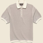 Washi Knit Polo - Off White - BEAMS+ - STAG Provisions - Tops - S/S Knit