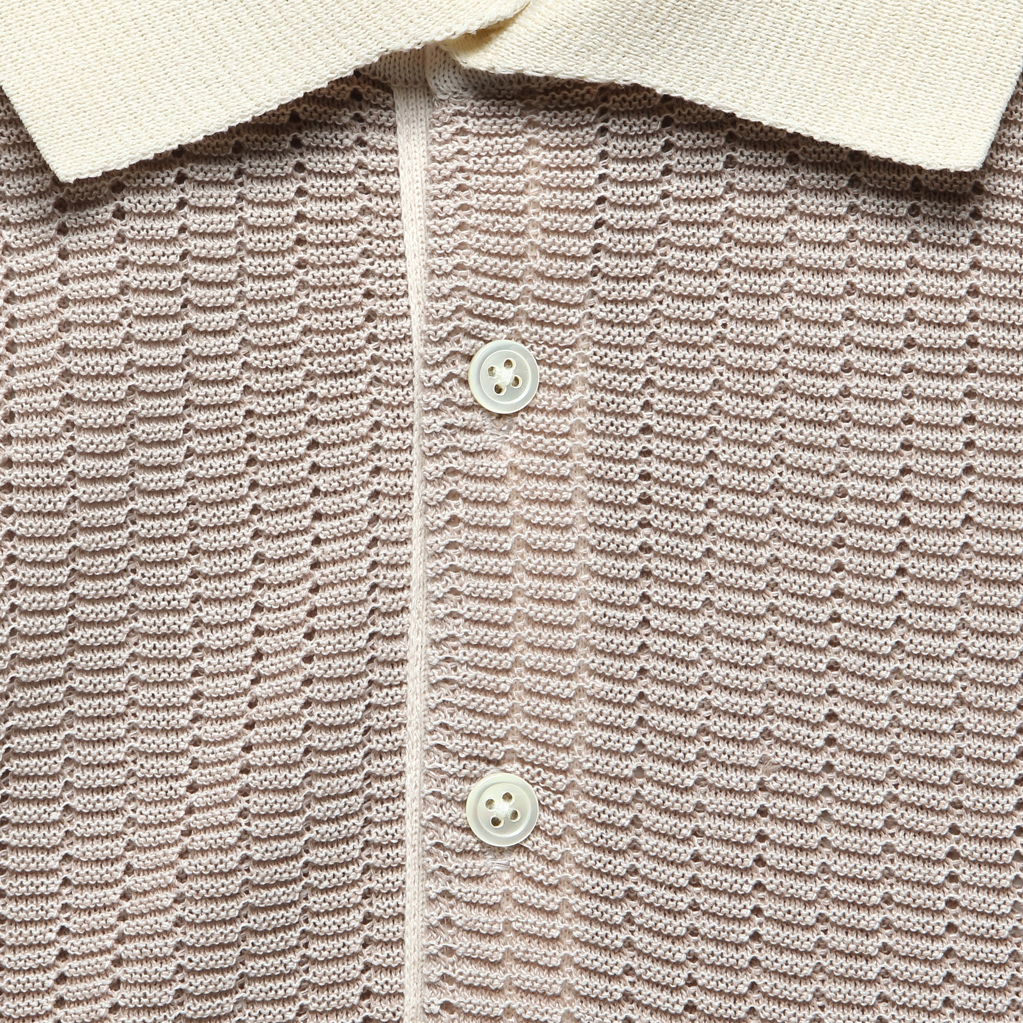 
                          Washi Knit Polo - Off White - BEAMS+ - STAG Provisions - Tops - S/S Knit
                        