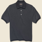 Washi Knit Polo - Black - BEAMS+ - STAG Provisions - Tops - S/S Knit