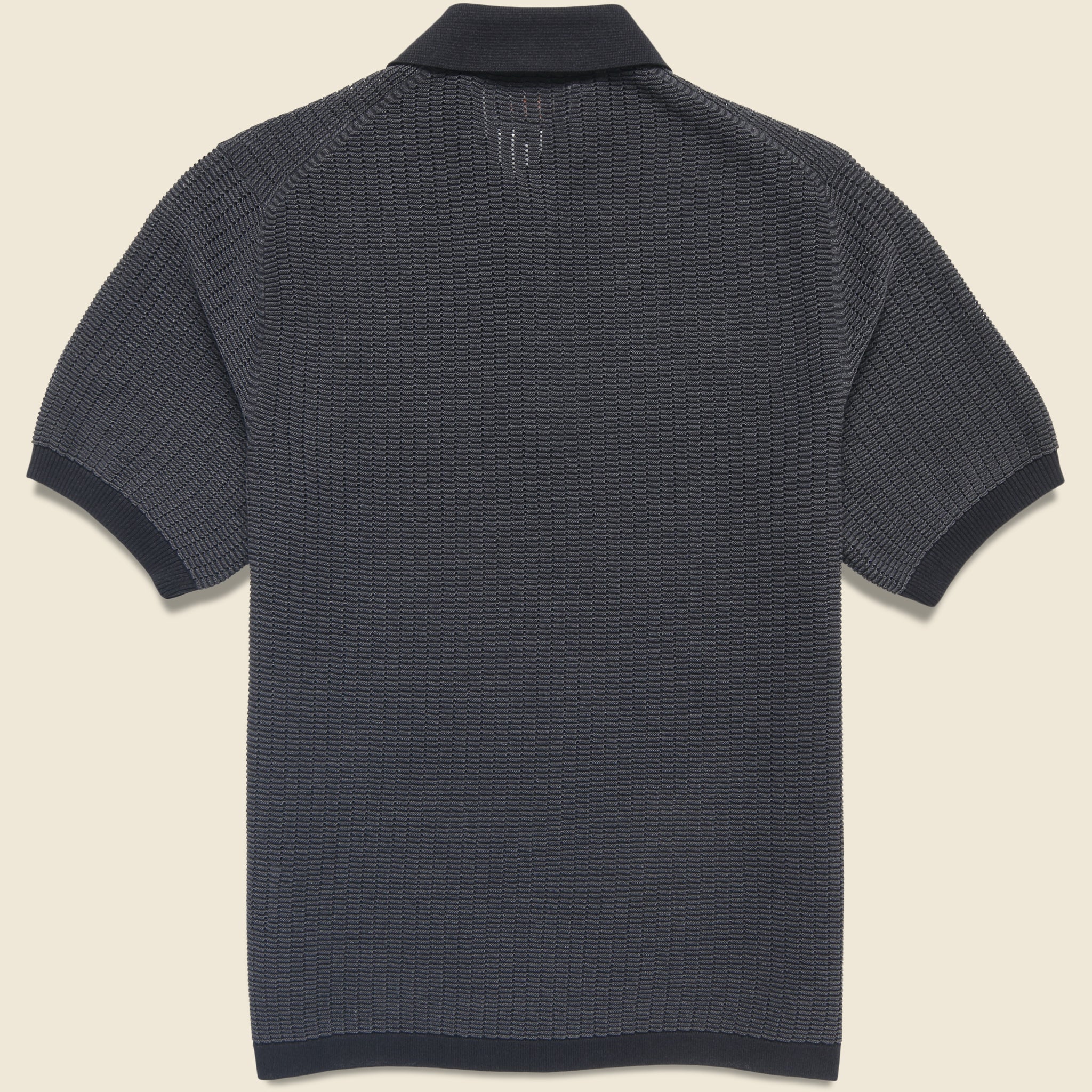 Washi Knit Polo - Black - BEAMS+ - STAG Provisions - Tops - S/S Knit