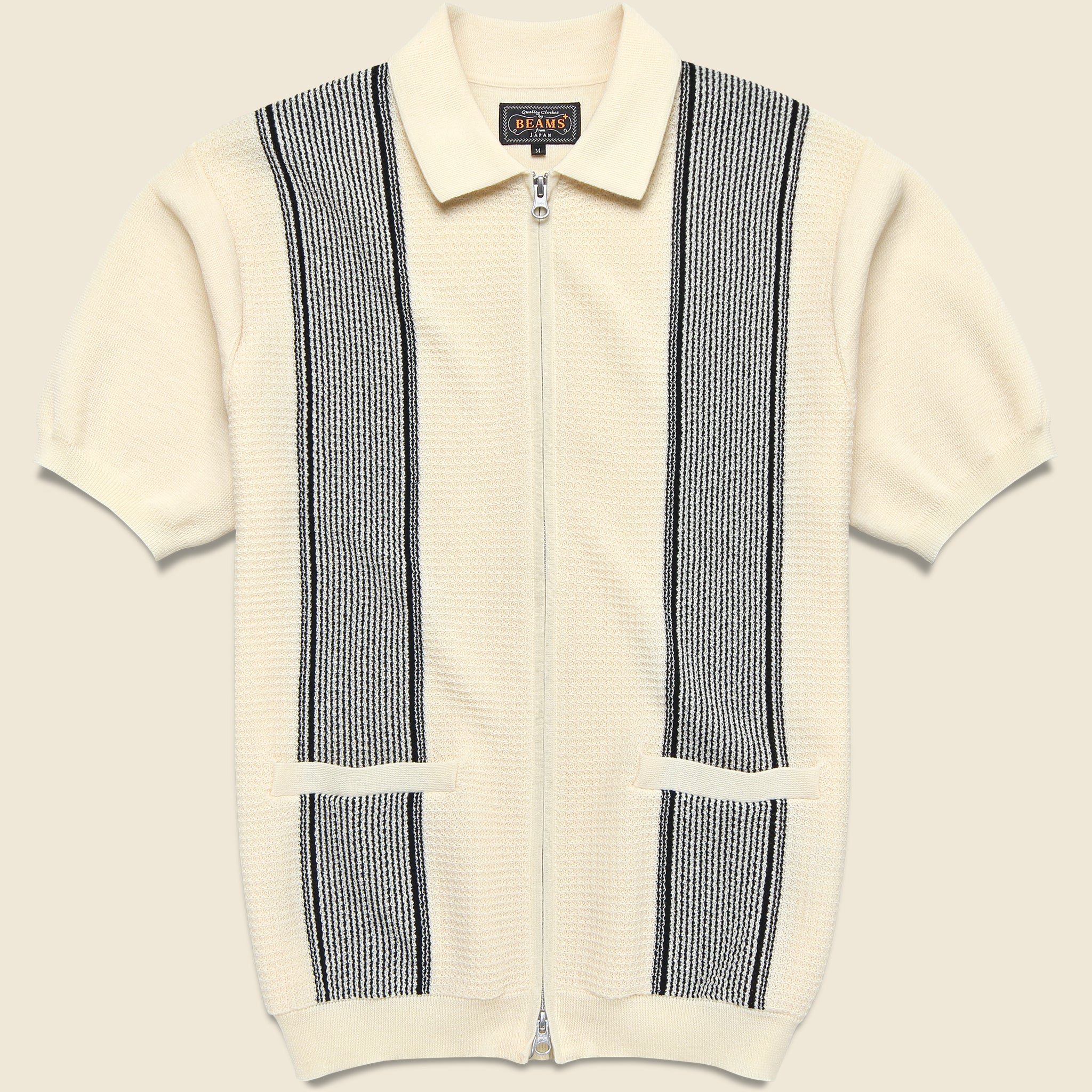 Zip Knit Polo - Off White