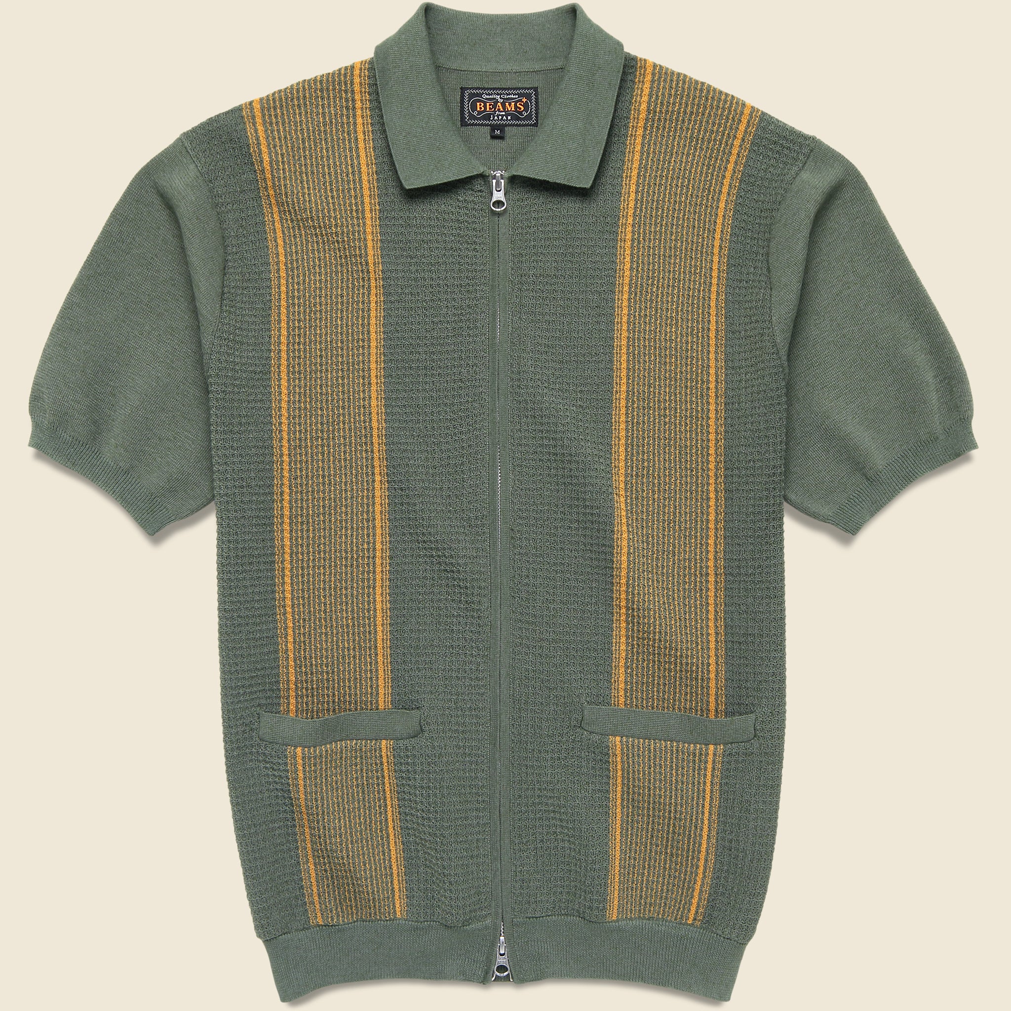 Zip Knit Polo - Olive