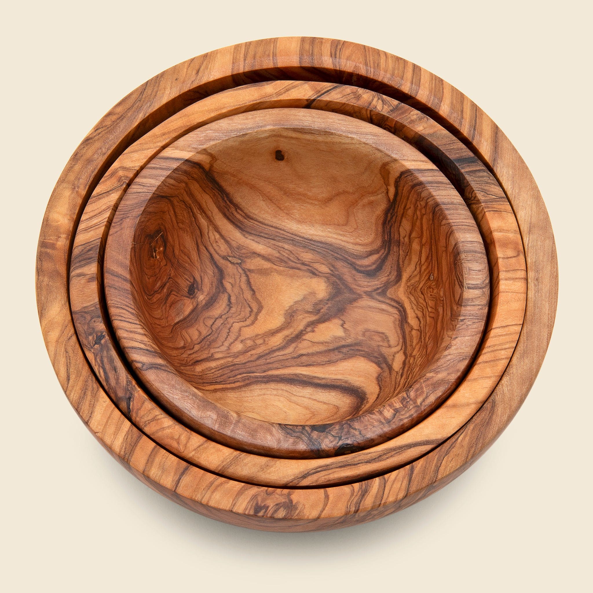 
                          Set of 3 Olive Wood Nesting Bowls - Home - STAG Provisions - Home - Kitchen - Serving
                        