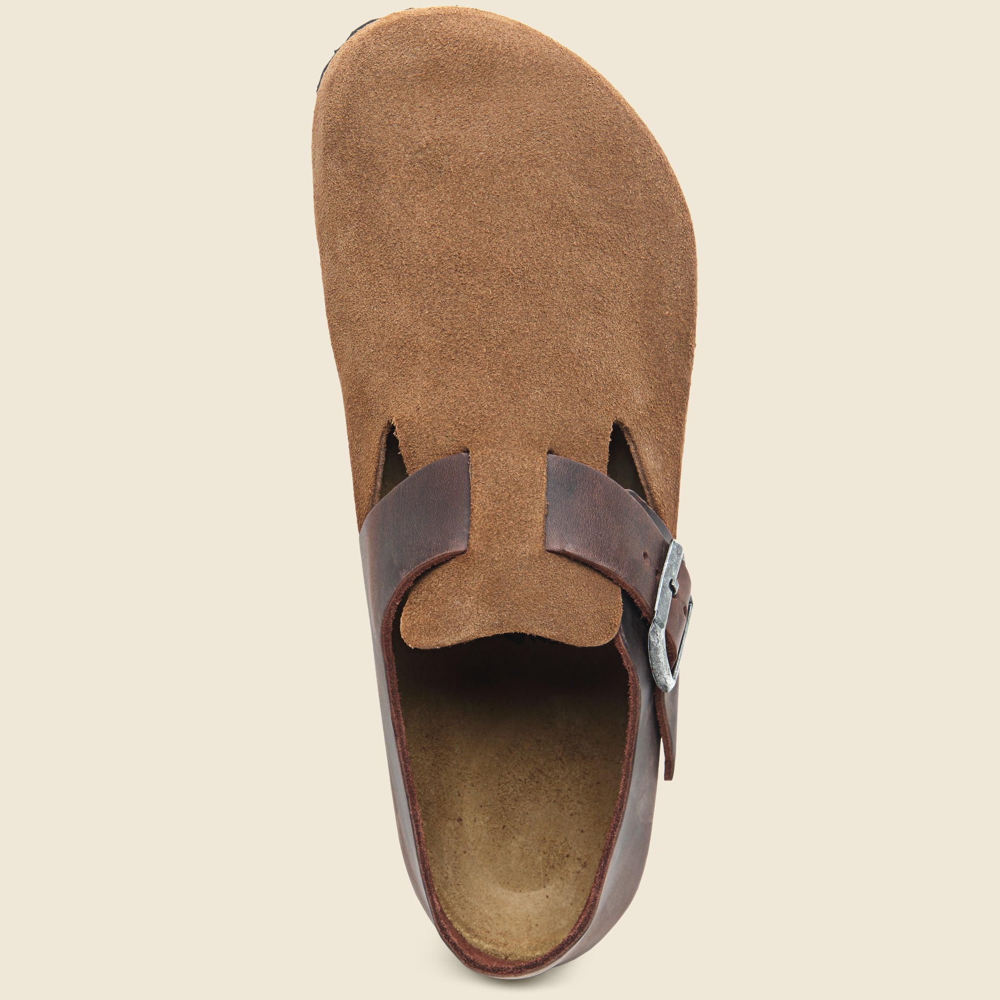 London Clog - Dark Tea Suede/Habana Leather - Birkenstock - STAG Provisions - Shoes - Sandals / Flops