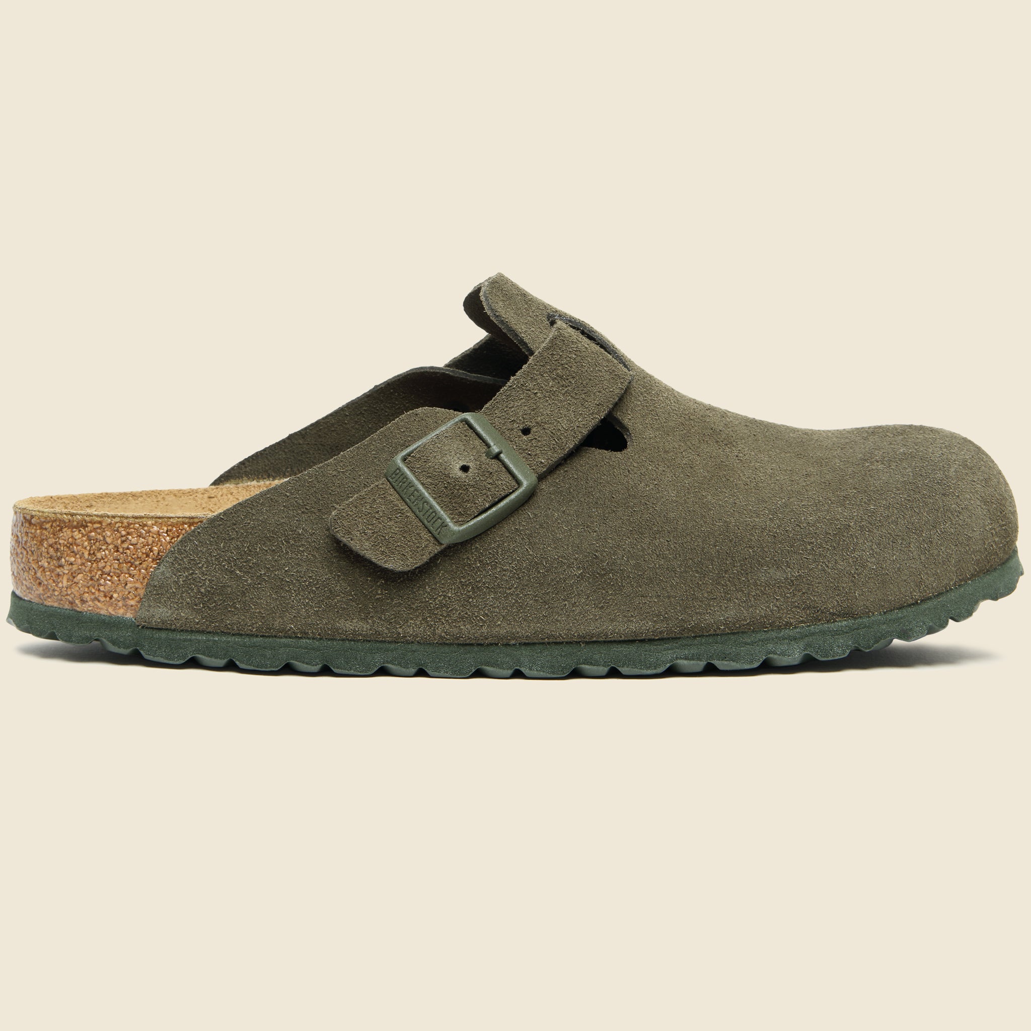 Boston Suede Clog - Thyme - Birkenstock - STAG Provisions - Shoes - Sandals / Flops