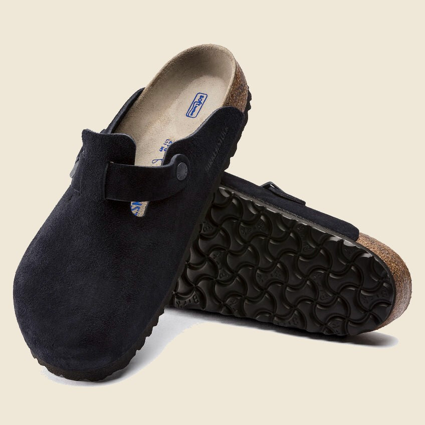 Boston Suede Clog - Midnight - Birkenstock - STAG Provisions - W - Shoes - Sandals