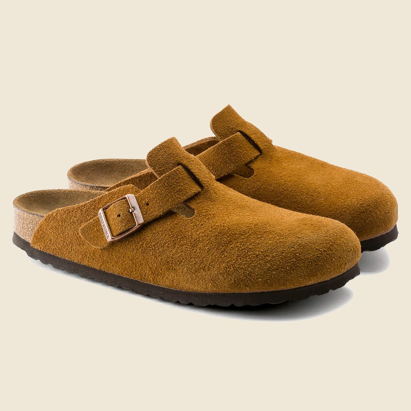 Boston Suede Clog - Mink - Birkenstock - STAG Provisions - W - Shoes - Sandals