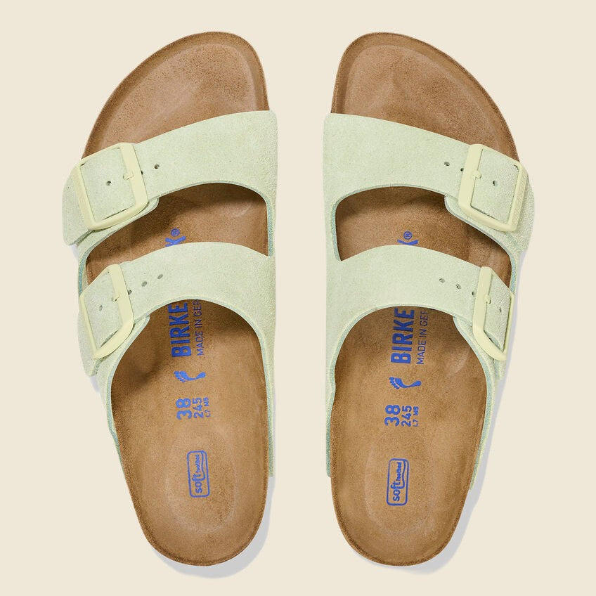 Arizona Soft Footbed - Faded Lime Suede - Birkenstock - STAG Provisions - W - Shoes - Sandals