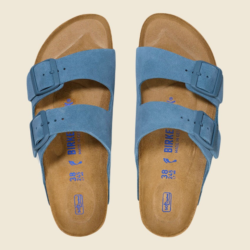 Arizona Soft Footbed - Elemental Blue Suede - Birkenstock - STAG Provisions - W - Shoes - Sandals